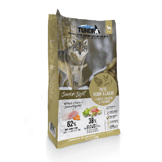 TUNDRA DOG SENIOR/LIGHT - за застаряващи или кастрирани кучета, Пуйка, Патица и Сьомга, 3.18кг -  - Zoolink
