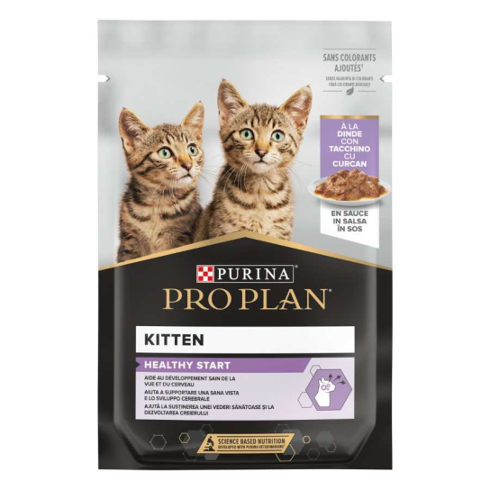 Purina Pro Plan KITTEN - за подрастващи котки с Пуйка, пауч 85 г -  - Zoolink