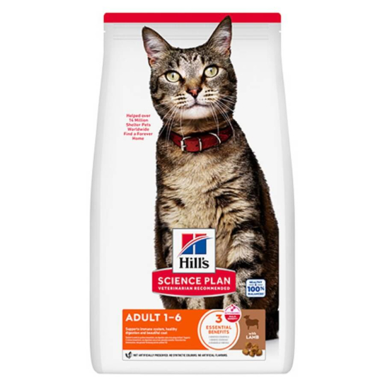 Hill's SP Feline Adult Lamb&Rice - за котки от 1 до 6 г., Агне и ориз, 1.5кг -  - Zoolink