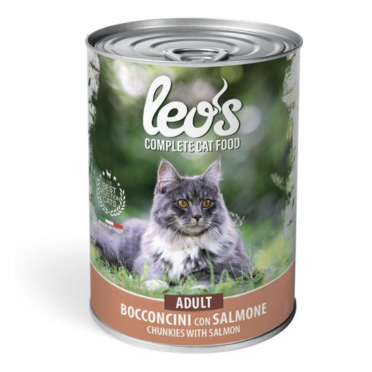 LEO’S Adult Salmon – за котки в зряла възраст със сьомга, консерва 415 г -  - Zoolink