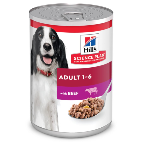 Hill's SP Canine Adult Beef - За кучета от всички породи над 1г., Телешко, консерва 370г -  - Zoolink