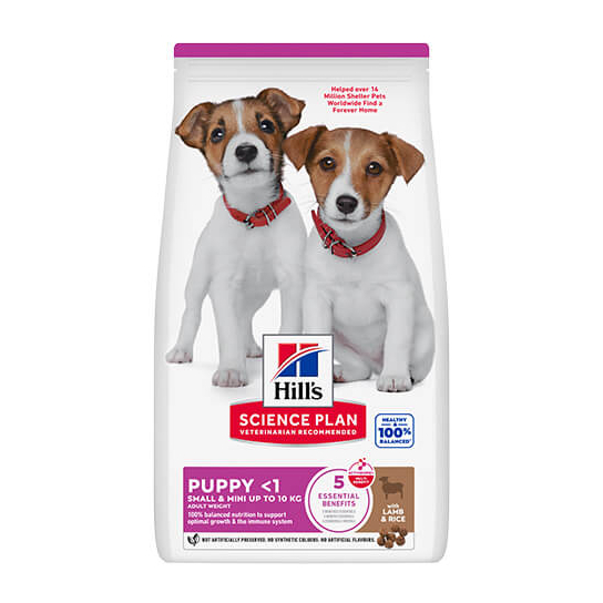 Hill's SP Dog Puppy  Small&Mini Lamb - за дребни породи кучета до 10 кг и до 1г., Агне и ориз, 1.5кг -  - Zoolink