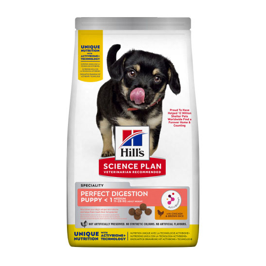 Hill's SP Dog Puppy Perfect Digestion Medium - за кученца от средни породи до 1г., 2.5кг - - Zoolink Hill's SP Dog Puppy Perfect Digestion Medium - за кученца от средни породи до 1г., 2.5кг - - Zoolink