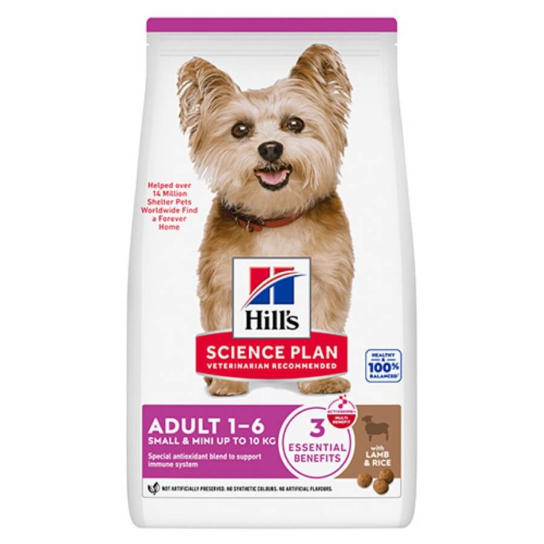 Hill's SP Canine Adult  Small&Mini Lamb&Rice - за кучета до 10 кг и над 1 г., Агне и ориз, 1.5кг -  - Zoolink