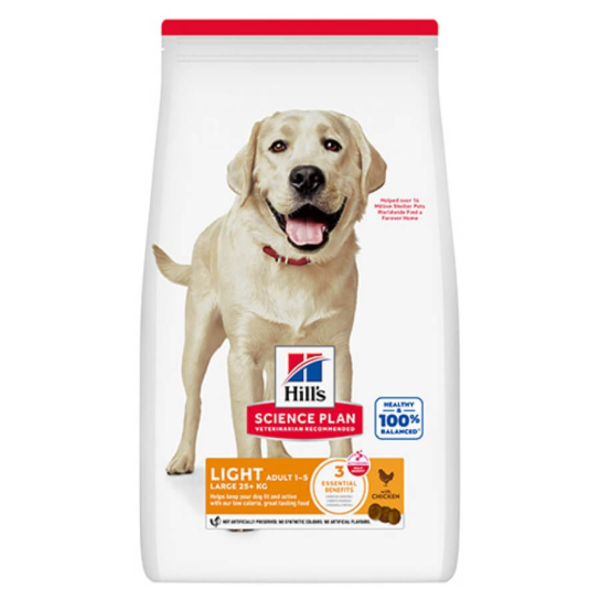 Hill's SP Canine Adult Large Light Chicken - за куче над 25кг с наднормено тегло над 1г., Пиле, 14кг -  - Zoolink