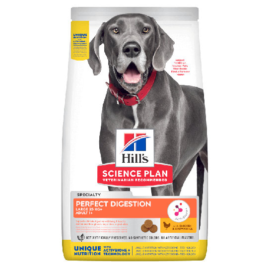 Hill's SP Canine Adult Perfect Digestion Large Breed - за куче над 25кг над 1г., с Пиле и ориз, 14кг -  - Zoolink