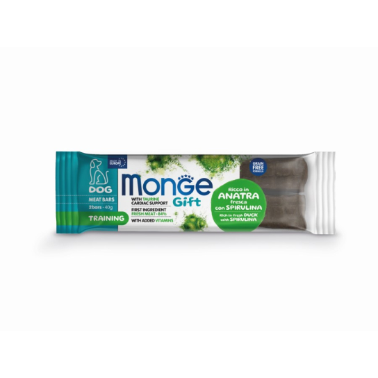 Monge Sticks Meat Bars Training - патешко със спирулина /за тренировки/, 40гр. - - Zoolink Monge Sticks Meat Bars Training - патешко със спирулина /за тренировки/, 40гр. - - Zoolink