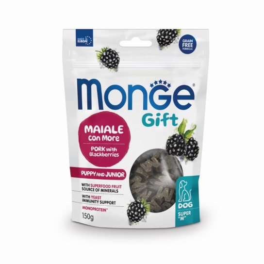 Monge Super M Puppy&Junior - свинско с къпини /за малки кученца/, 150гр. -  - Zoolink