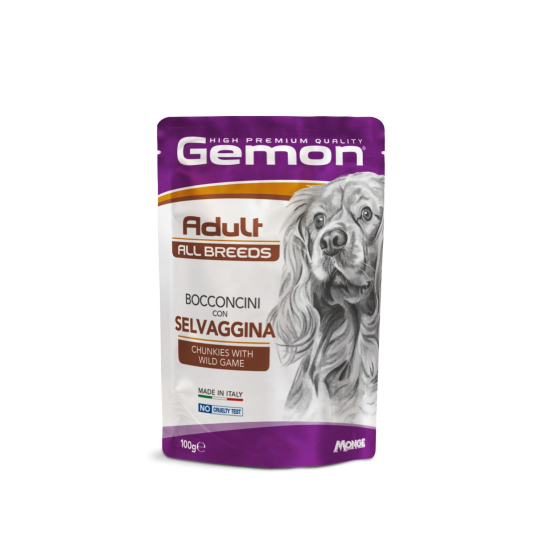 GEMON Adult game – за кучета в зряла възраст с дивеч, пауч 100гр. -  - Zoolink