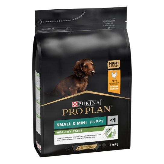 Purina Pro Plan Dog Small & Mini Puppy - за малки кученца от малки и дребни породи, Пиле, 3кг -  - Zoolink