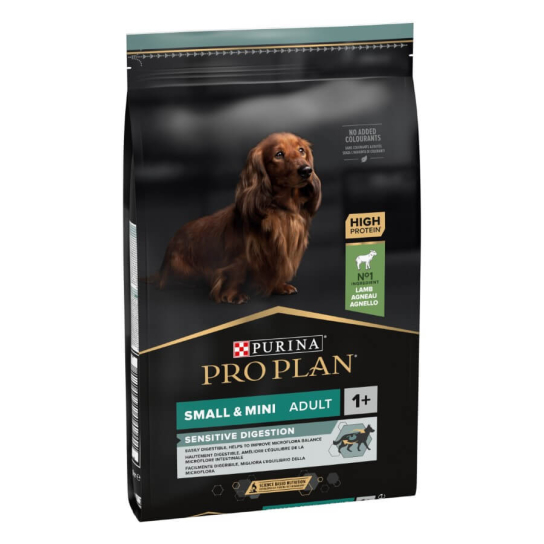 Purina Pro Plan Dog Small&Mini Adult SENSITIVE DIGESTION - за куче от малка/дребна порода, Агне, 7кг -  - Zoolink