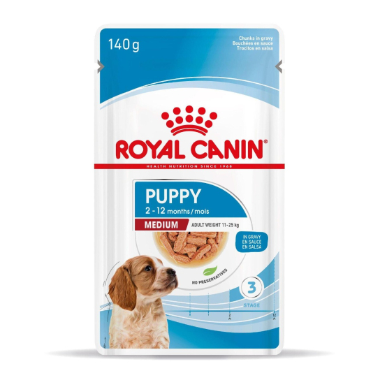 Royal Canin Medium Puppy Pouch 10x140g -  - Zoolink