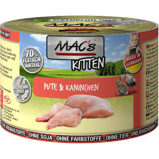 Mac's пуйка и заек - храна за подрастващи котки -  - Zoolink