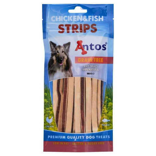 Antos меки лентички пиле и риба 100 гр. - Zoolink.bg
