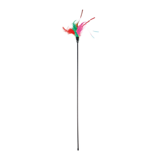 Flamingo играчка за котка пръчка с пера -  - Zoolink