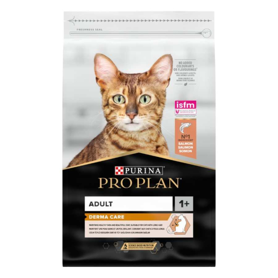 Purina Pro Plan DERMA CARE за котки в зряла възраст, със Сьомга, 10kg -  - Zoolink