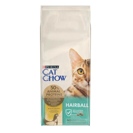 Purina Cat Chow Hairball Control с Пиле, 1.5kg -  - Zoolink