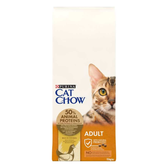 Purina Cat Chow ADULT за котки в зряла възраст, Пиле, 15kg -  - Zoolink
