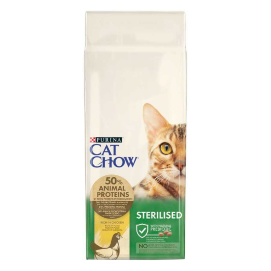 "Purina Cat Chow Sterilised, Пиле, 15kg
" -  - Zoolink