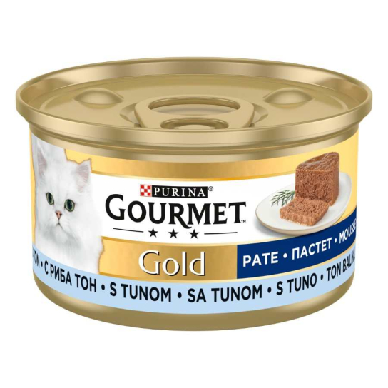 Purina Gourmet Gold за котки в зряла възраст, Пастет, Риба Тон, Мокра храна, 85g -  - Zoolink