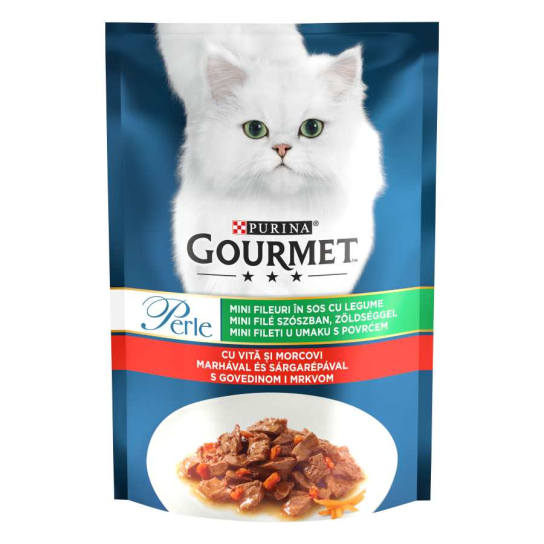 Purina Gourmet Perle за котки в зряла възраст, Говеждо, Мокра храна, 85g -  - Zoolink