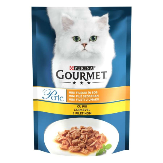Purina Gourmet Perle за котки в зряла възраст, Пиле, Мокра храна, 85g -  - Zoolink