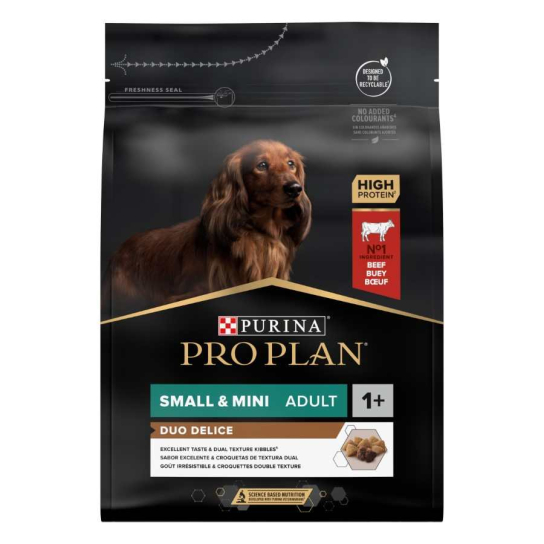 Purina Pro Plan DUO DELICE Small & Mini Adult за кученца от дребни и мини породи, Говеждо, 7kg -  - Zoolink