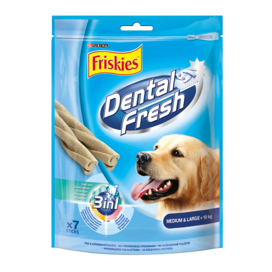 Purina Friskies Dog Dental Fresh Лакомство за кучета от средни породи, 180g -  - Zoolink