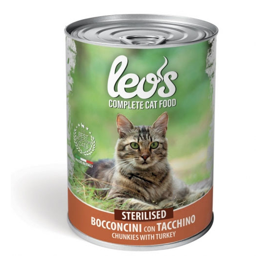 LEO’S Sterilised Turkey – за кастрирани котки с пуешко, консерва 415гр. -  - Zoolink
