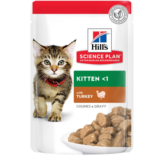 Hill's SP Kitten TURKEY - в сос Грейви за котенца до 1 г, за бременни и кърмещи котки, пуйка 12х85гр -  - Zoolink