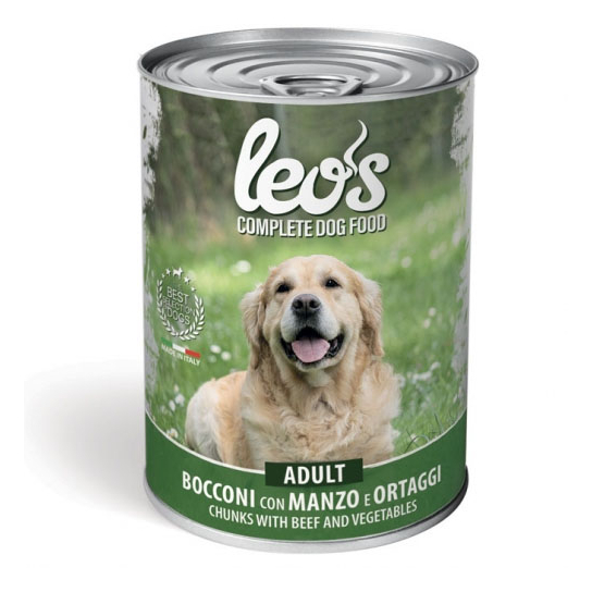 LEO’S Adult beef&vegetables – за кучета в зряла възраст с телешко и зеленчуци, консерва 415гр. -  - Zoolink