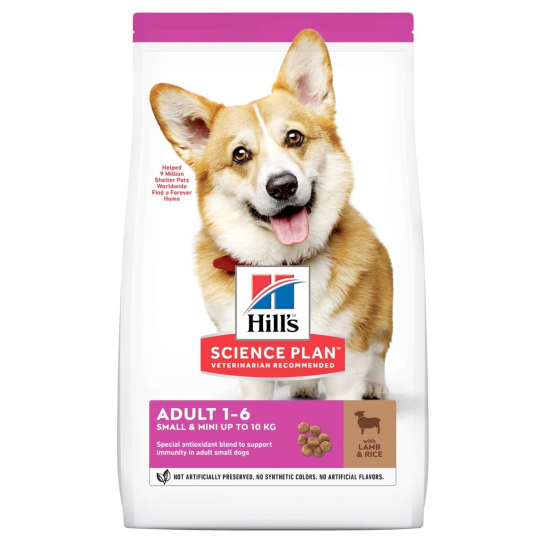 Hill's SP Canine Adult  Small&Mini Lamb&Rice - за кучета до 10 кг и над 1 г, агне и ориз 1.5кг. -  - Zoolink