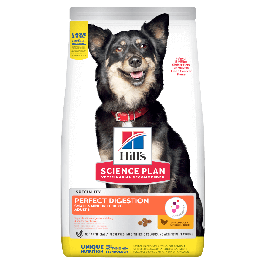 Hill's SP Canine Adult Perfect Digestion Small&Mini - за кучета до 10кг над 1г, пиле и ориз, 1.5кг. -  - Zoolink