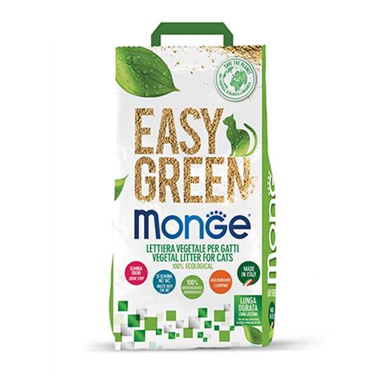 Easy Green Monge - котешка тоалетна на растителна основа, подходяща и за порчета и влечуги 10л. -  - Zoolink