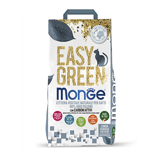 Easy Green Monge - котешка тоалетна 100% царевица с активен въглен, 10л. -  - Zoolink