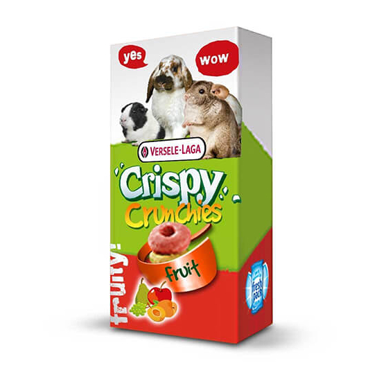 Versele Laga Crispy Crunchies Fruit - хапки с плодове за зайци, чинчили, хамстери и други, 75g -  - Zoolink