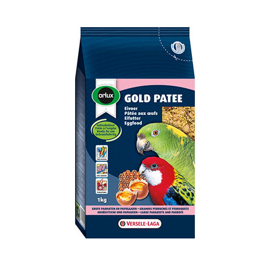 Versele Laga Gold Patee Parakeet and Parrots - мека яйчна храна за средни и големи папагали, 1kg -  - Zoolink