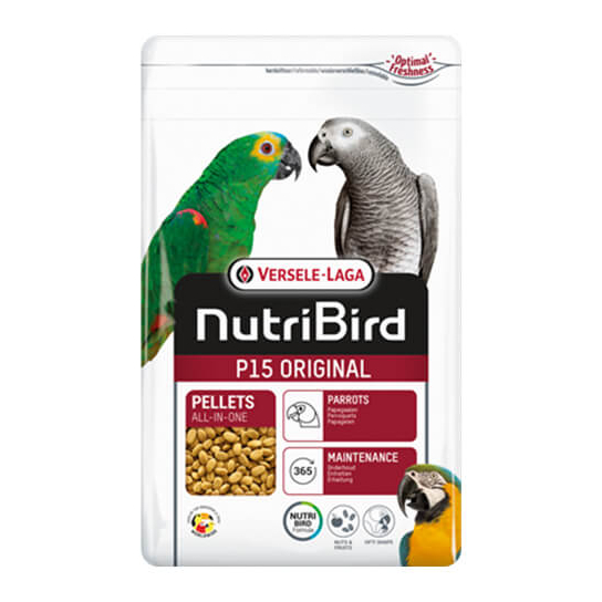 Versele Laga NUTRIBIRD Р15 Original - пълноценна екструдирана храна за големи папагали 1kg -  - Zoolink