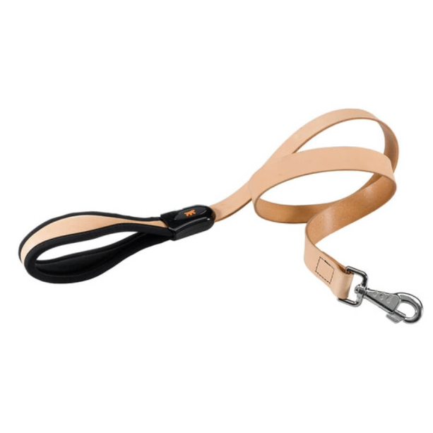 FERPLAST GIOTTO G20/120 - повод за куче от естествена кожа, бежов 20мм/120см main product photo