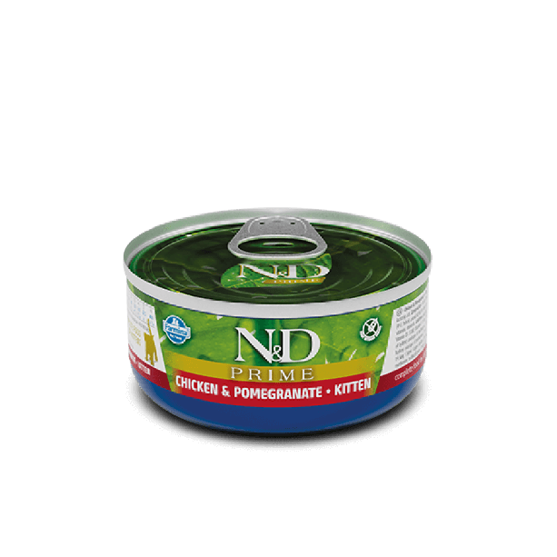 N&D PRIME CAT KITTEN CHICKEN & POMEGRANATE – за котенца до 1 г., с пиле и нар, консерва 70г main product photo