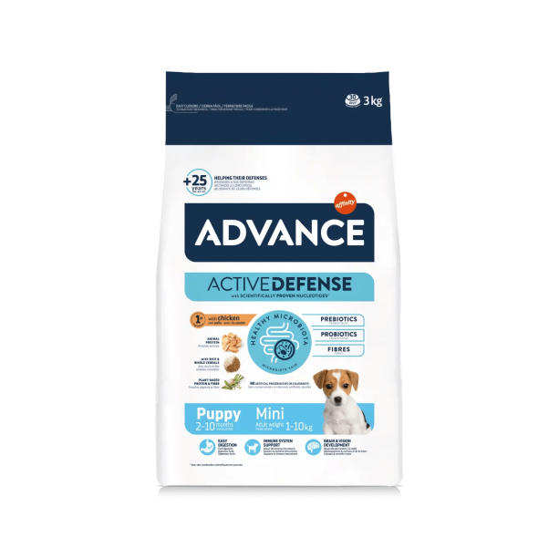 АDVANCE DOG MINI PUPPY - за кученца до 10 мес., породи до 10кг, Пиле и ориз, 3кг main product photo