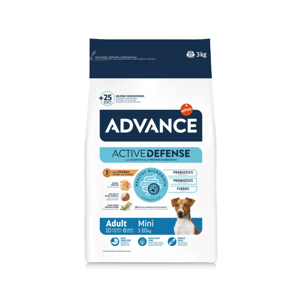 АDVANCE DOG MINI ADULT - за кучета над 10 мес., породи до 10кг, Пиле и ориз, 3кг main product photo