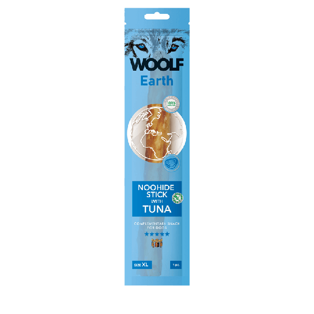 WOOLF EARTH NOOHIDE - XL лакомство за куче стик с риба тон, 85г main product photo