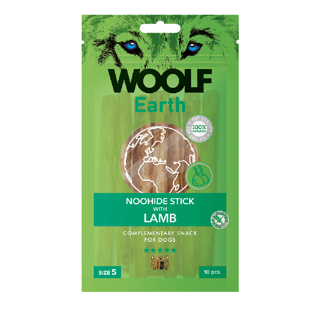 WOOLF EARTH NOOHIDE - S лакомство за куче стикчета с агнешко, 90г/опак. main product photo
