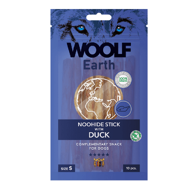 WOOLF EARTH NOOHIDE - S лакомство за куче стикчета с патешко, 90г/опак. main product photo