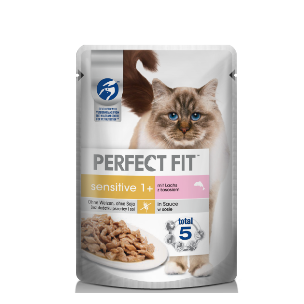 Perfect Fit Sensitive Пауч за котки със Сьомга в сос, 85г main product photo