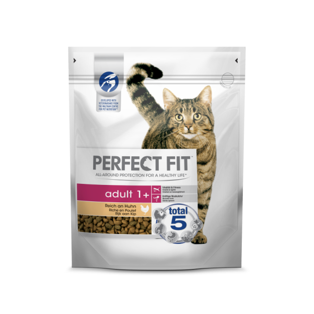 Perfect Fit Adult суха храна за котки с Пилешко, 750г main product photo