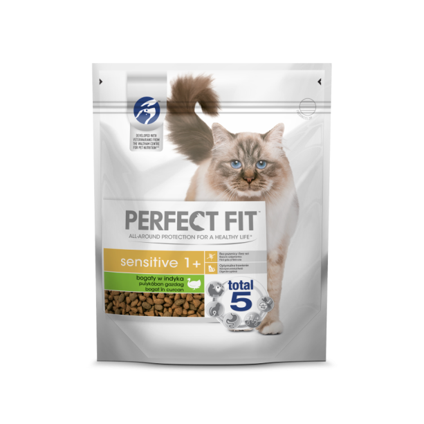 Perfect Fit Sensitive суха храна за чувствителни котки с Пуешко, 750г main product photo