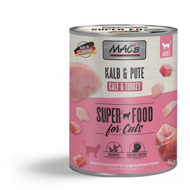 MAC'S CAT ADULT - за пораснали котки, Телешко и Пуешко, консерва 800г main product photo