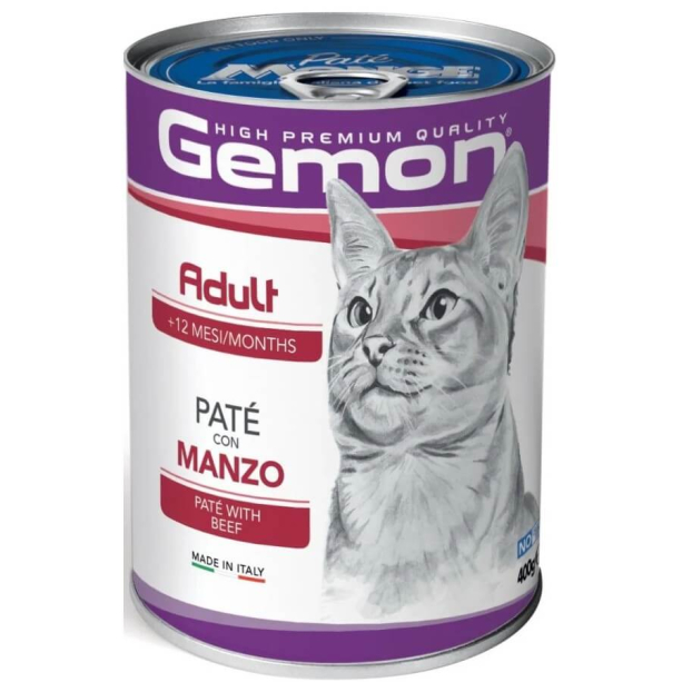 GEMON Adult beef – пастет за котки в зряла възраст с телешко, консерва 400гр. main product photo